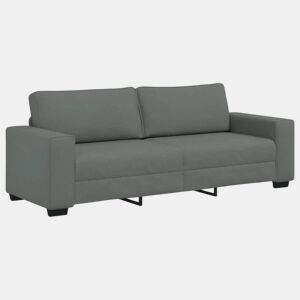 Sofá de 3 lugares - Sofá fixo 180 cm tecido cinza-escuro