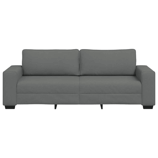 Sofá de 3 lugares - Sofá fixo 180 cm tecido cinza-escuro