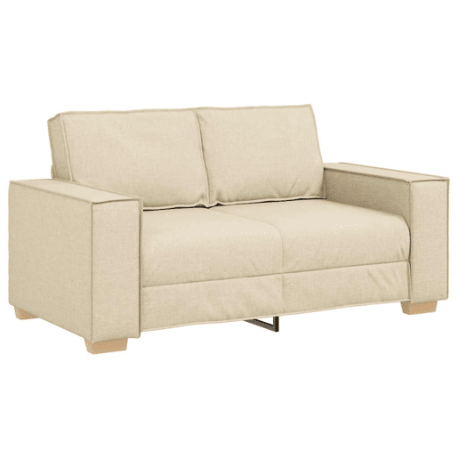 Sofá de 2 lugares - Sofá fixo em tecido creme 120 cm