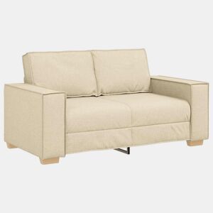 Sofá de 2 lugares - Sofá fixo em tecido creme 120 cm