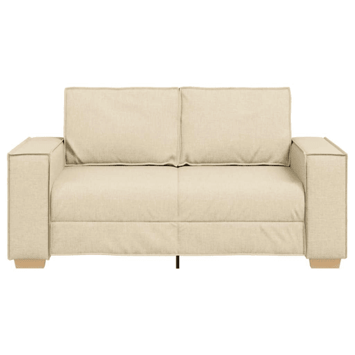 Sofá de 2 lugares - Sofá fixo em tecido creme 120 cm