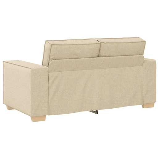Sofá de 2 lugares - Sofá fixo em tecido creme 120 cm