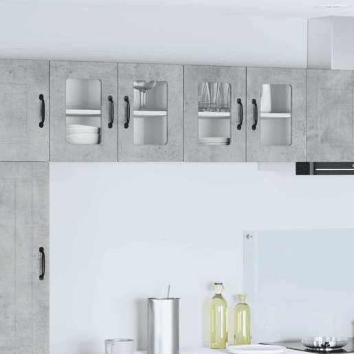 Lote de 2 Armários de cozinha suspendidos - Cozinha modular Colgantes Cinzento 60 x 31 x 40 cm