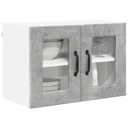 Lote de 2 Armários de cozinha suspendidos - Cozinha modular Colgantes Cinzento 60 x 31 x 40 cm