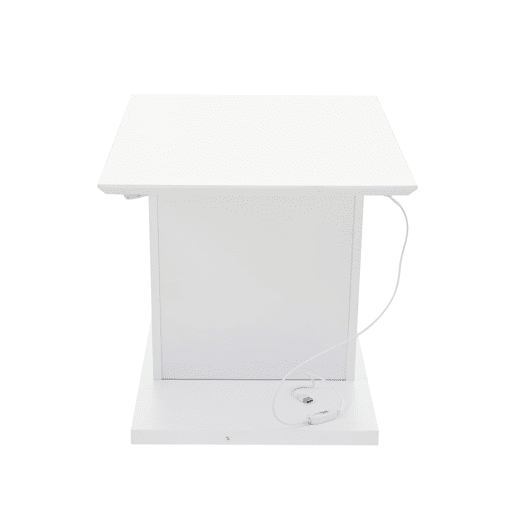 Mesa de centro V-Form - Mesa de café com luzes LED - Mesa de sala branca