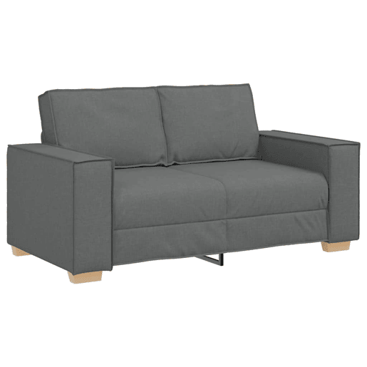 Sofá de 2 lugares - Sofá fixo cinza escuro 120 cm tecido