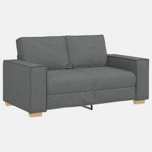 Sofá de 2 lugares - Sofá fixo cinza escuro 120 cm tecido