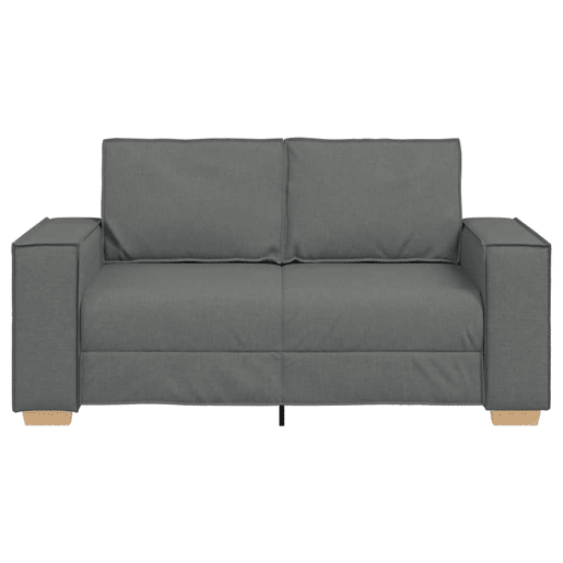 Sofá de 2 lugares - Sofá fixo cinza escuro 120 cm tecido