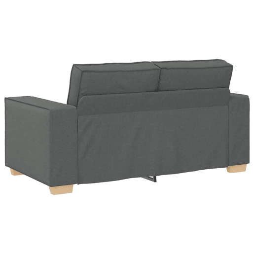 Sofá de 2 lugares - Sofá fixo cinza escuro 120 cm tecido