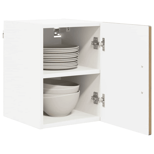 Lote de 2 Armários de cozinha suspendidos - Cozinha modular Colgantes com porta Carvalho Artesanal