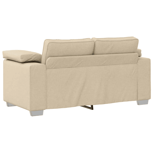Sofá 3 lugares, Sofá fixo Creme 160 x 77 x 82 cm tecido