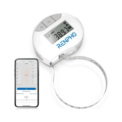 Renpho Fita Métrica Inteligente Bluetooth BMF01 com ecrã LCD e app, pilhas incluídas