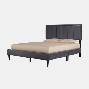 Cama de casal com base dupla de ripas 135 cm