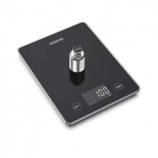 Renpho Balança de cozinha digital Bluetooth CALIBRA 1L 10kg vidro preto LED