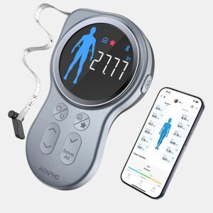 Renpho Cinta Métrica Inteligente SMART TAPE MEASURE+ Bluetooth LCD App Android Tela Grande