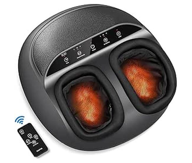 Renpho masajeador de pies shiatsu premium eléctrico portátil negro con mando a distancia