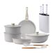 Baterias de Cocina BERGNER Click&Cook con Cuchillos de cocina Baterias de Cocina BERGNER Click&Cook con Cuchillos de cocina Blanco