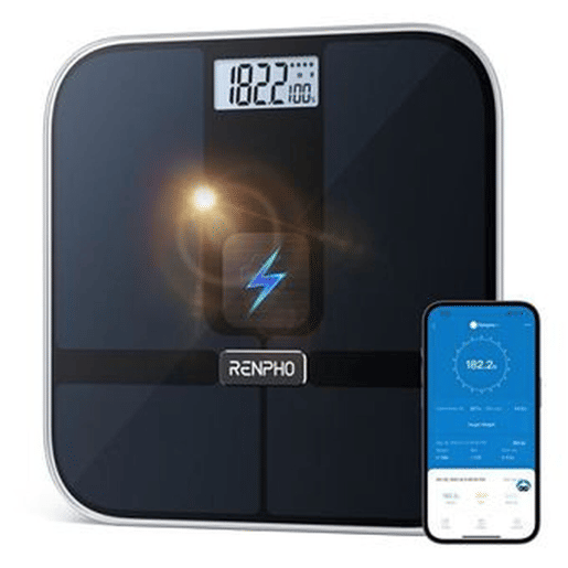 Renpho Balança de Banho Inteligente ELIS SOLAR 2 Bluetooth Wi-Fi LED preta com app Renpho Balança de Banho Inteligente ELIS SOLAR 2 Bluetooth Wi-Fi LED preta com app