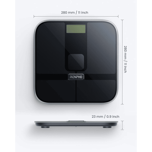 Renpho Balança de Banho Inteligente ELIS SOLAR 2 Bluetooth Wi-Fi LED preta com app Renpho Balança de Banho Inteligente ELIS SOLAR 2 Bluetooth Wi-Fi LED preta com app