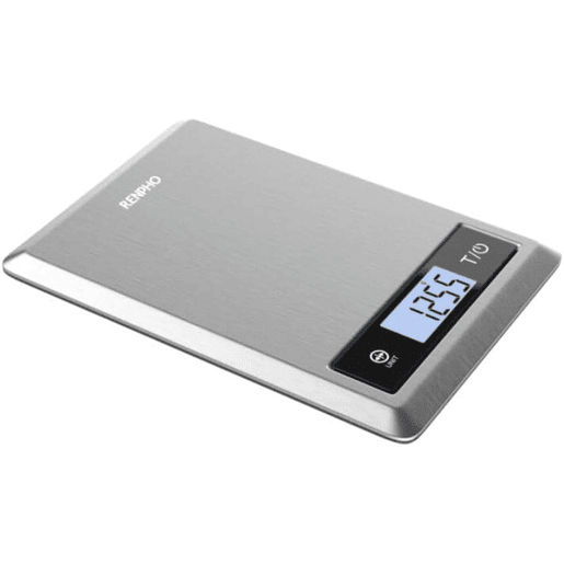 Renpho Balança de Cozinha Digital CALIBRA 1 Aço Inox 5kg Bluetooth Tela LCD