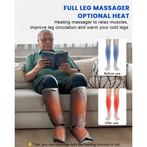 Renpho Massageador de Pernas por Compressão de Ar THERMAL AERIA 3 Modos e Calor