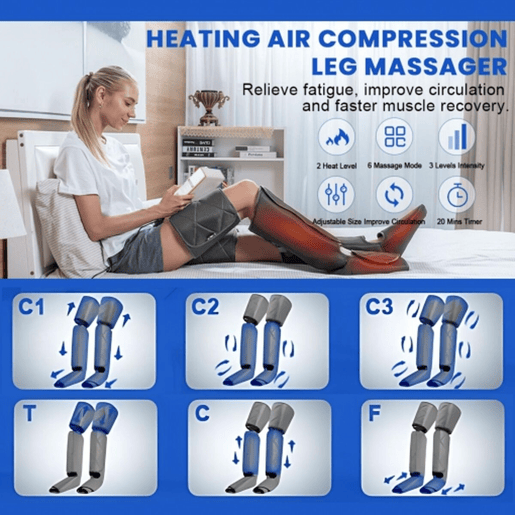 Renpho Massageador de Pernas por Compressão de Ar THERMAL AERIA 3 Modos e Calor