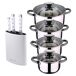 Baterias de Cocina San Ignacio Dina con Cuchillos de cocina Baterias de Cocina San Ignacio Dina con Cuchillos de cocina Gris