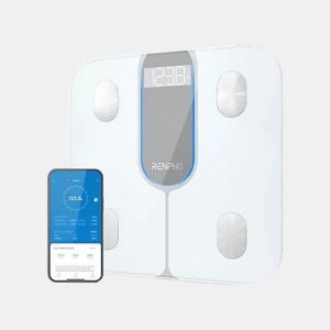 Renpho Balança de Banho Inteligente Bluetooth ELIS 1C LED Branca 180kg 3xAAA