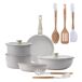 Baterias de Cocina BERGNER Click&Cook con Utensilios de cocina Baterias de Cocina BERGNER Click&Cook con Utensilios de cocina Blanco