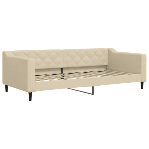 Sofá-cama, Sofá conversível com gavetão 90x200 cm tecido cor creme