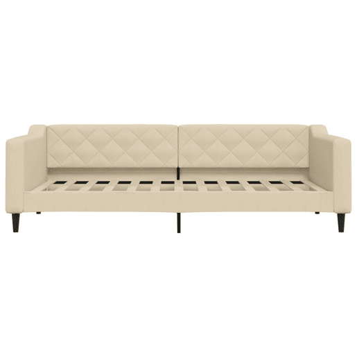Sofá-cama, Sofá conversível com gavetão 90x200 cm tecido cor creme