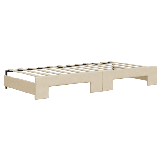Sofá-cama, Sofá conversível com gavetão 90x200 cm tecido cor creme