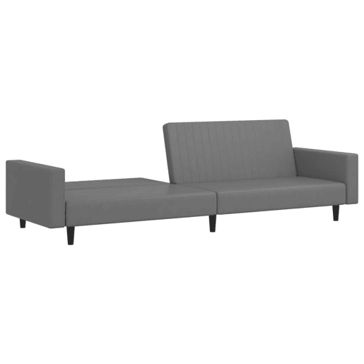 Sofá-cama, Sofá conversível de 2 lugares couro artificial cinzento Sofá-cama, Sofá conversível de 2 lugares couro artificial cinzento