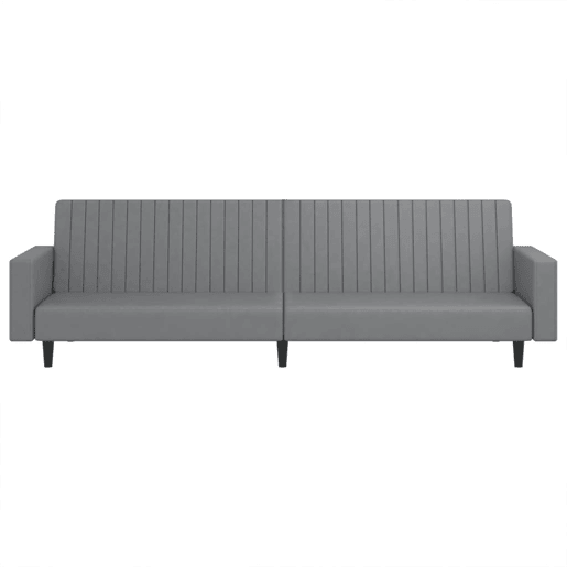 Sofá-cama, Sofá conversível de 2 lugares couro artificial cinzento Sofá-cama, Sofá conversível de 2 lugares couro artificial cinzento