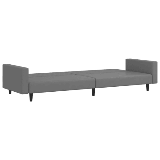 Sofá-cama, Sofá conversível de 2 lugares couro artificial cinzento Sofá-cama, Sofá conversível de 2 lugares couro artificial cinzento