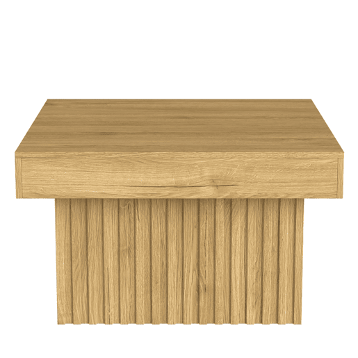 Mesa de centro 79x79x46 cm - Design moderno, base em MDF, tampo em PB, robusta - Natural