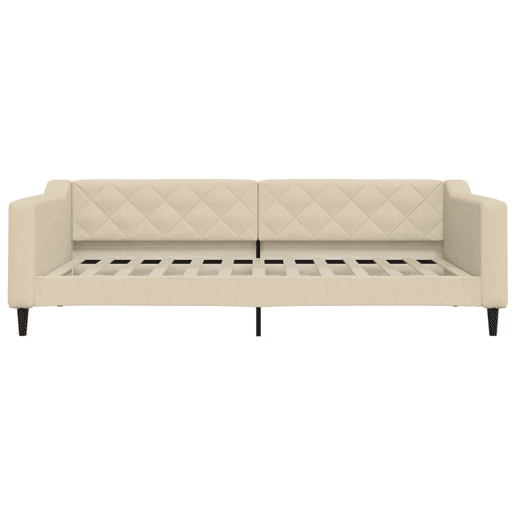 Sofá-cama, Sofá conversível com gavetão e gavetas 100x200 cm tecido cor creme