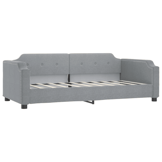 Sofá-cama, Sofá conversível c gavetão e gavetas 90x200 cm tecido cinzento-claro Sofá-cama, Sofá conversível c gavetão e gavetas 90x200 cm tecido cinzento-claro