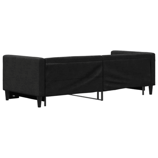 Sofá-cama, Sofá conversível com gavetão 80x200 cm tecido preto Sofá-cama, Sofá conversível com gavetão 80x200 cm tecido preto