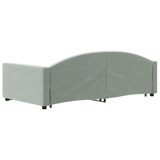 Sofá-cama, Sofá conversível c gavetão e gavetas 90x200 cm veludo cinzento-claro Sofá-cama, Sofá conversível c gavetão e gavetas 90x200 cm veludo cinzento-claro