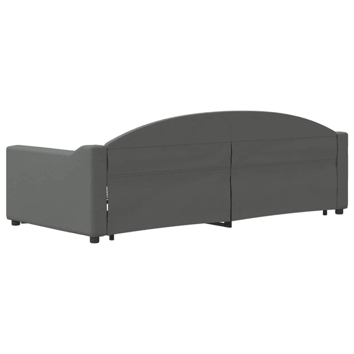 Sofá-cama, Sofá conversível com gavetão 90x200 cm tecido cinzento-escuro