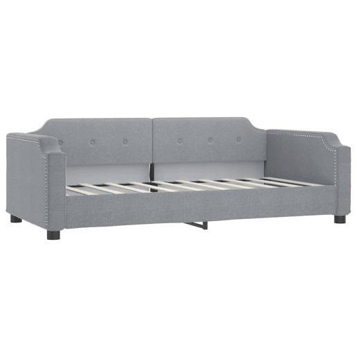 Sofá-cama, Sofá conversível c gavetão e gavetas 80x200 cm tecido cinzento-claro