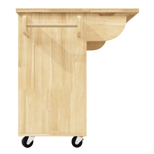 Ilha de cozinha 120x45(75)x92 cm - Carrinho de cozinha com rodas, prateleira para toalhas, portas e gavetas, padrão xadrez, acabamento em madeira natural