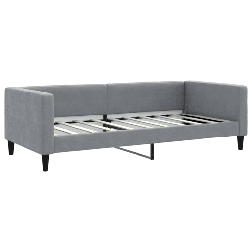 Sofá-cama, Sofá conversível c gavetão e gavetas 90x190 cm tecido cinzento-claro