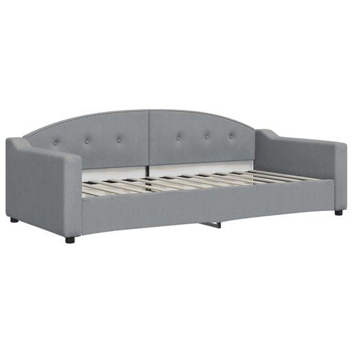 Sofá-cama, Sofá conversível com gavetão 90x200 cm tecido cinzento-claro Sofá-cama, Sofá conversível com gavetão 90x200 cm tecido cinzento-claro