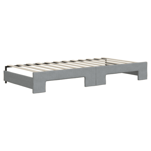Sofá-cama, Sofá conversível com gavetão 90x200 cm tecido cinzento-claro Sofá-cama, Sofá conversível com gavetão 90x200 cm tecido cinzento-claro
