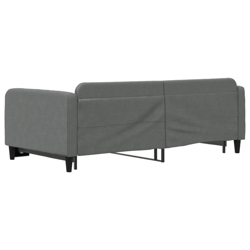 Sofá-cama, Sofá conversível com gavetão 100x200 cm tecido cinzento-escuro