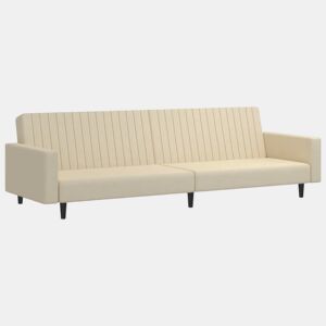Sofá-cama, Sofá conversível de 2 lugares veludo cor creme