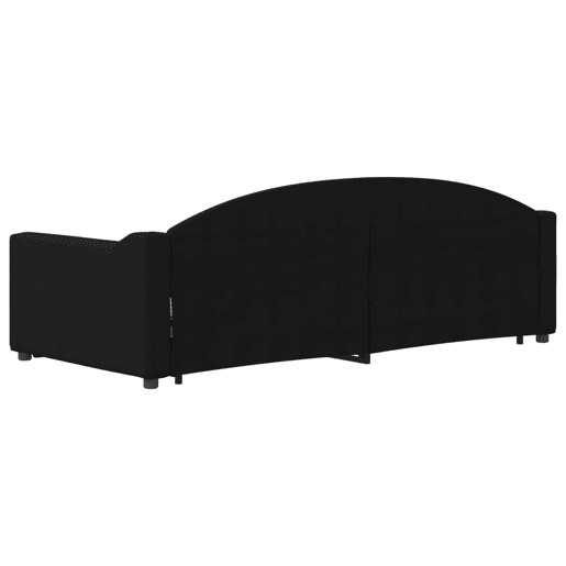 Sofá-cama, Sofá conversível com gavetão 90x200 cm tecido preto