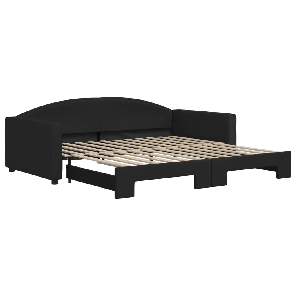 sofa cama - sofa convertible nido tela negro 100x200 cm